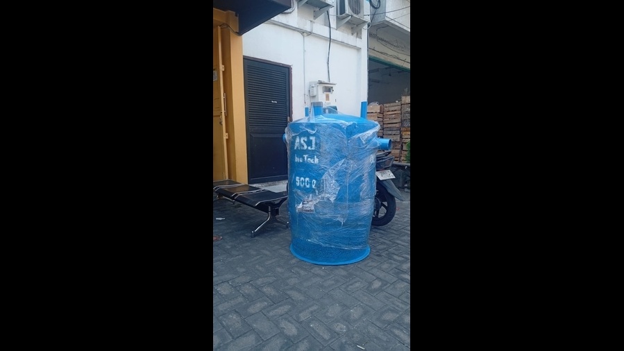 Pengiriman Bio Septictank 500 L Custom di Dapur Cokelat Manukan Surabaya